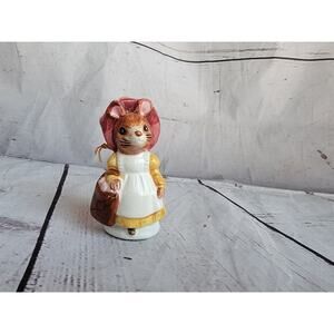 Mrs. Mouse from beatrix potter ceramic ornament made in japan Vintage